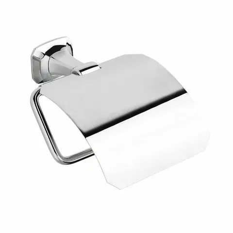 WC štětky METAFORM AI007 Aida držák toaletního papíru s krytem, stříbrná