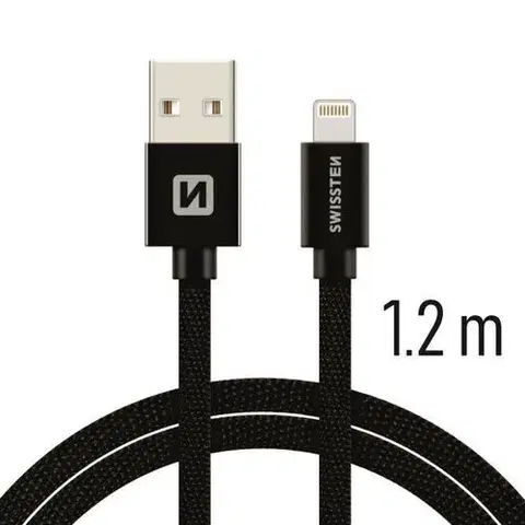 Elektronika SWISSTEN Kabel USB Lightning textilní 1,2 m 3A