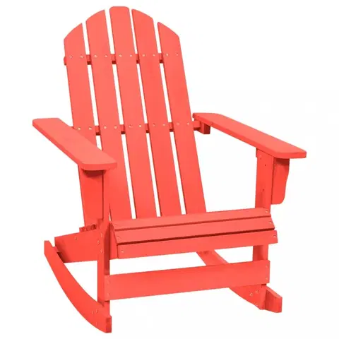 Zahradní křesla a židle Zahradní houpací křeslo jedlové dřevo Dekorhome Červená