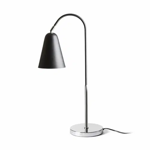 Lampy na noční stolek RED - DESIGN RENDL RENDL GARBO stolní černá chrom 230V E27 28W R12675
