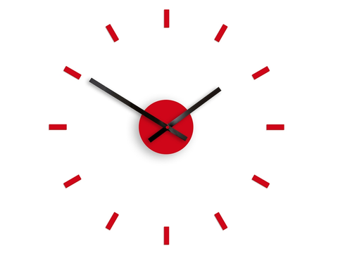 Nalepovací hodiny ModernClock 3D nalepovací hodiny Punkt červené