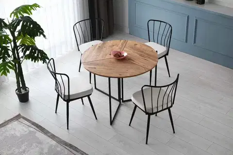 Jídelní stoly Sofahouse Designový jídelní stůl Isaiah 100 cm borovice