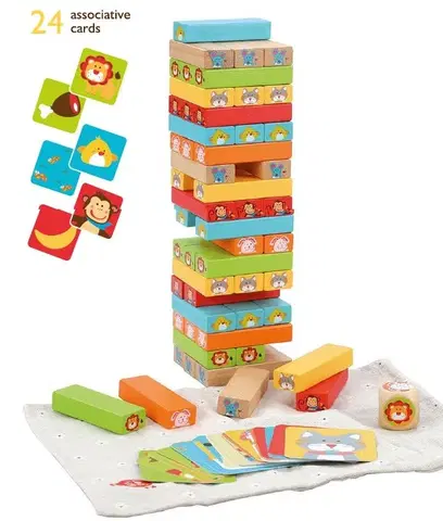 Hračky LUCY & LEO - 236 „Hádej, kdo“ - dětská dřevěná hra Jenga