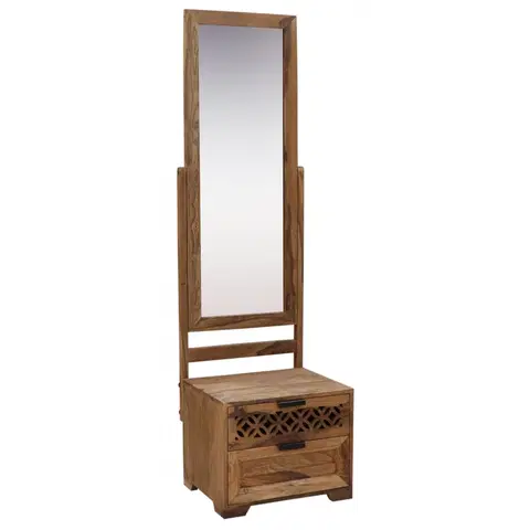 Ložnice Toaletní stolek se zrcadlem Mira 50x175x40 z indického masivu palisandr / sheesham