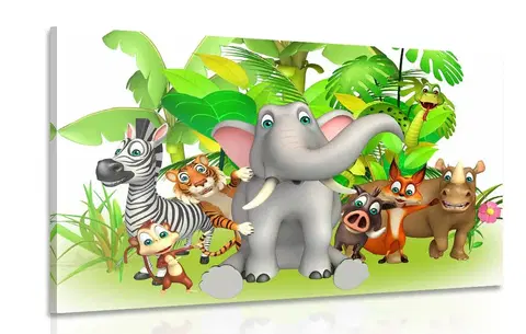 Dětské obrazy Obraz zvířátka z džungle