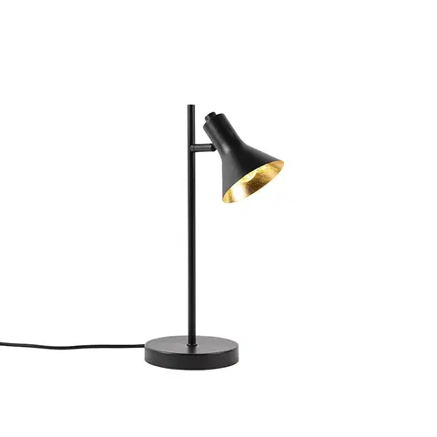 Stolni lampy Moderní stolní lampa černá se zlatým 1 světlem - Magno