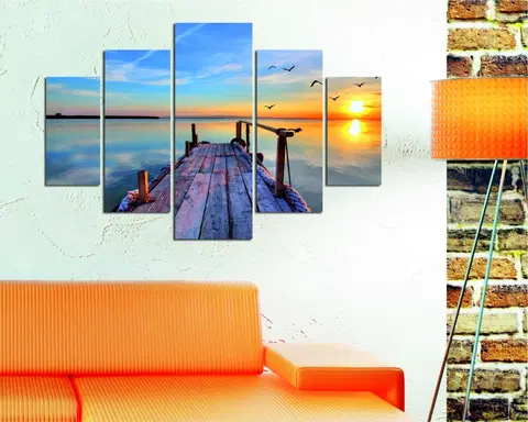 Obrazy Hanah Home Vícedílný obraz Sunrise 92 x 56 cm
