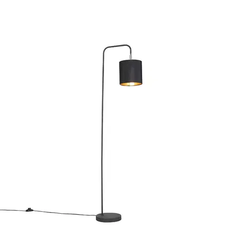 Stojaci lampy Inteligentní stojací lampa černá včetně světelného zdroje WiFi A60 - Lofty
