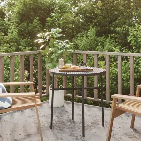 Zahradní stolky Zahradní čajový stolek polyratan Dekorhome Černá