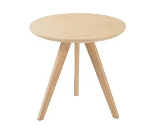 Konferenční stolky Přírodní dřevěný odkládací stolek Scandinavian - Ø 50*49cm J-Line by Jolipa 96082