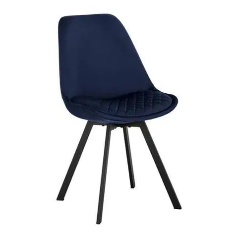 Židle do jídelny Židle Isabella Samet - Tmavě Modrá