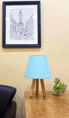 Lampy a lampičky Stolní lampa 20 modrá přírodní