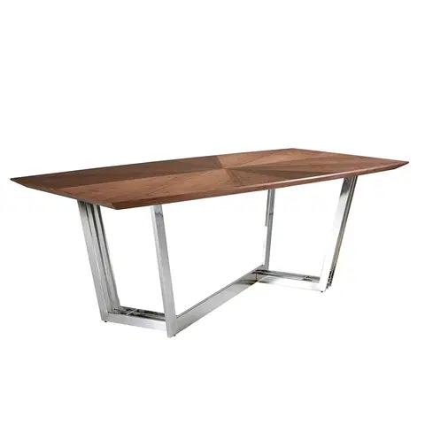 Designové a luxusní jídelní stoly Estila Luxusní jídelní stůl Vita Naturale ze dřeva a chromu 220cm
