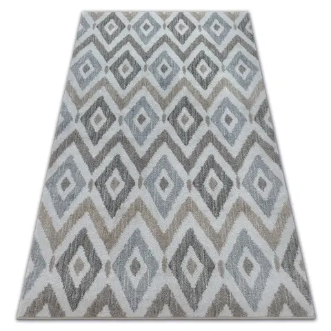 Koberce a koberečky Dywany Lusczow Kusový koberec SOFT ROMBY modro-šedý, velikost 140x190