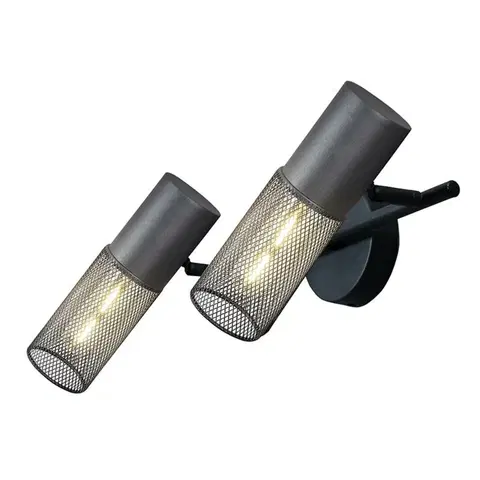Moderní nástěnná svítidla ACA Lighting nástěnné svítidlo 2XE27 černá kov 33X16X20CM ALCATRAZ OD602S33BK