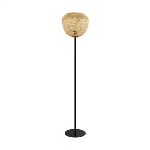 Dřevěné stojací lampy EGLO Stojací svítidlo DEMBLEBY 43264