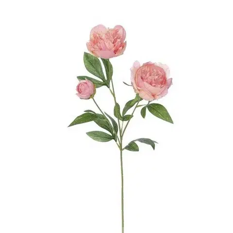 Květiny Umělá pivoňka, 67 cm, růžová