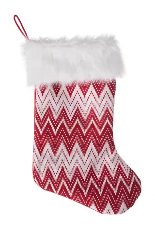 Vánoční dekorace Červené vánoční boty s kožíškem