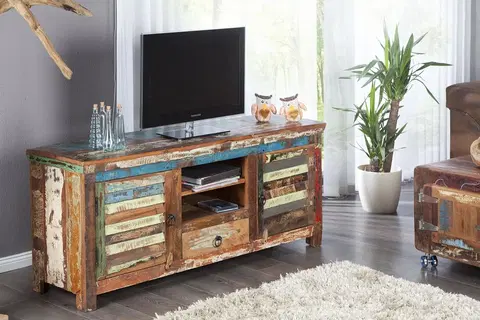 TV stolky TV stolek IOKASTE Dekorhome Recyklované dřevo