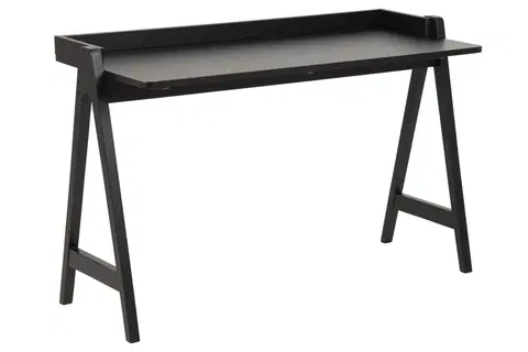 Psací stoly Dkton Designový psací stůl Nathaly 126 cm černý