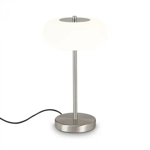 LED stolní lampy BRILONER LED stolní lampa, pr. 19,8 cm, 4,5 W, matný nikl BRILO 7030-012