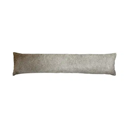 Dekorační polštáře Šedý kožený dlouhý polštář z hovězí kůže Cow grey - 90*20*10cm Mars & More IVTKKG