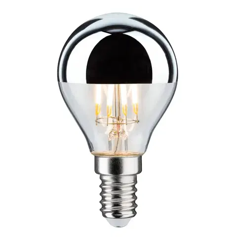 Stmívatelné LED žárovky Paulmann LED žárovka E14 827 hlava zrcadlo stříbrná 4,8W stmívatelná