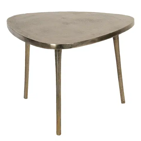 Konferenční stolky Odkládací stolek zlatý Asymétrique - 60*60*42 cm Clayre & Eef 50422S