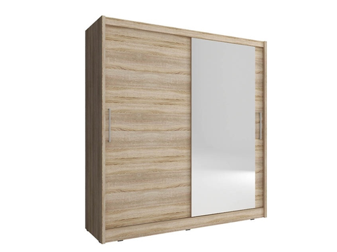 Šatní skříně Skříň CONCINNA typ 1 se zrcadlem 180 cm, dub sonoma 
