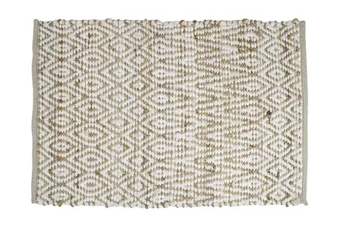 Koberce a koberečky Přírodní / bílý koberec z juty / viskózy - 60*90*1cm Mars & More DEJVM60