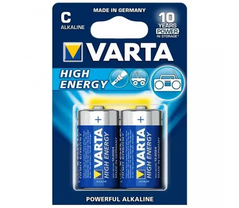Baterie nabíjecí VARTA Varta 4914 - 2 ks Alkalické baterie HIGH ENERGY C 1,5V 