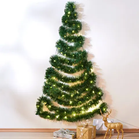 Dekorace oken a dveří Závěsný LED vánoční stromeček