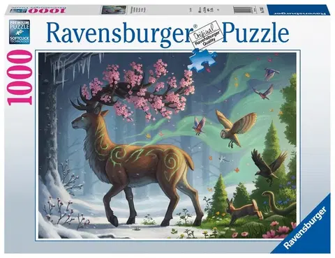 Hračky puzzle RAVENSBURGER - Jarní jelen 1000 dílků