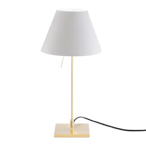 Stolní lampy Luceplan Luceplan Costanzina stolní lampa mosaz, bílá