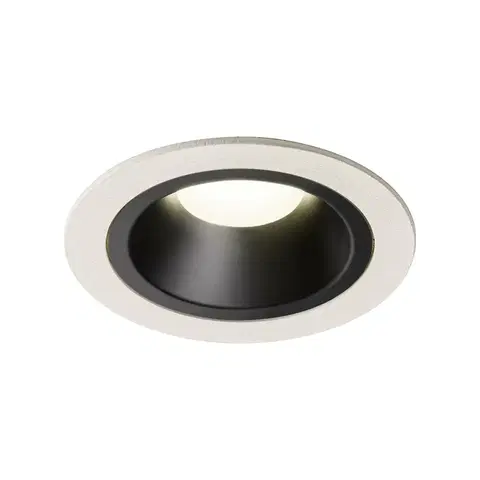 LED podhledová svítidla SLV BIG WHITE NUMINOS DL M vnitřní LED zápustné stropní svítidlo bílá/černá 4000 K 55° včetně listových pružin 1003907