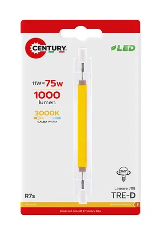 LED žárovky CENTURY LED LAMP SLIM R7S 11W 3000K CEN TRCOB-1011830BL