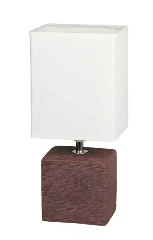 Lampy na noční stolek Rabalux stolní lampa Orlando E14 1x MAX 40W hnědočerná, textura dřeva 4928