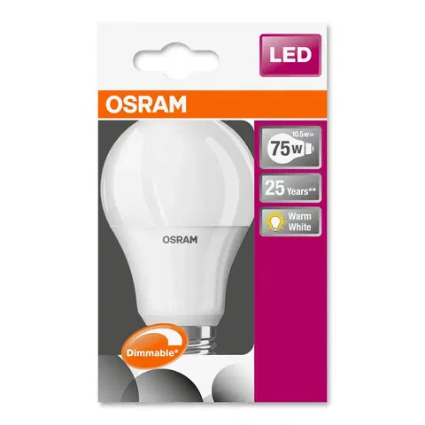 Stmívatelné LED žárovky OSRAM OSRAM LED žárovka E27 10,5W 827 Superstar stmívací