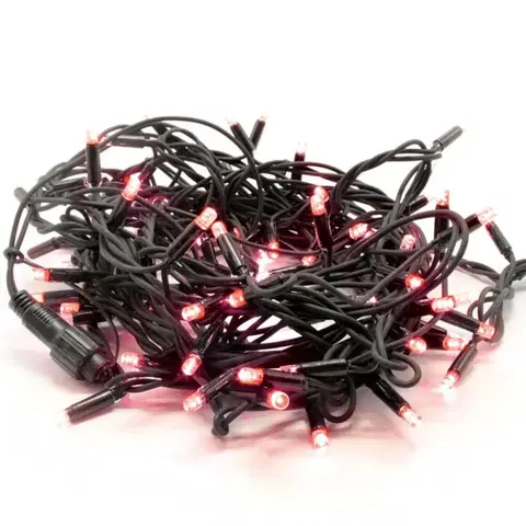 LED řetězy ACA Lighting gumový kabel 100 LED řetěz (po 10cm), červená, prodloužitelný (max 10 sad), IP44, 10m X08100431