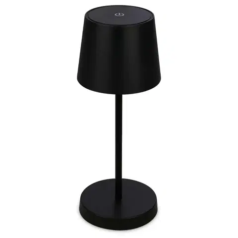 LED stolní lampy BRILONER LED nabíjecí stolní lampa 26 cm 2,6W 150lm černá IP44 BRILO 7423015