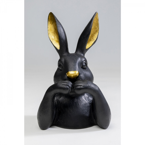 Sošky zajíců KARE Design Soška Sweet Rabbit - černá, 23cm