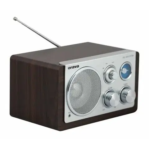Elektronika Orava RR-19 C retro rádio, hnědá