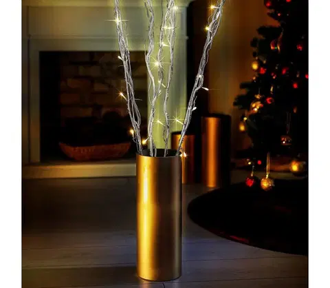 Svítidla  LED Vánoční dekorace 40xLED/3xAA stříbrná 