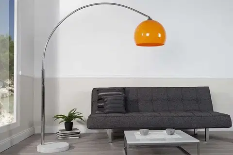 Svítidla LuxD 16773 Designová stojanová lampa Arch oranžová