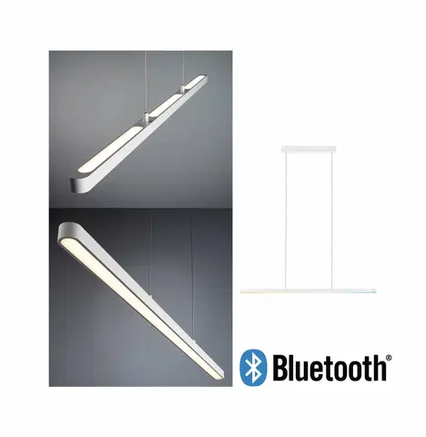 LED lustry a závěsná svítidla PAULMANN LED závěsné svítidlo Smart Home Bluetooth Lento měnitelná bílá 43W bílá stmívatelné