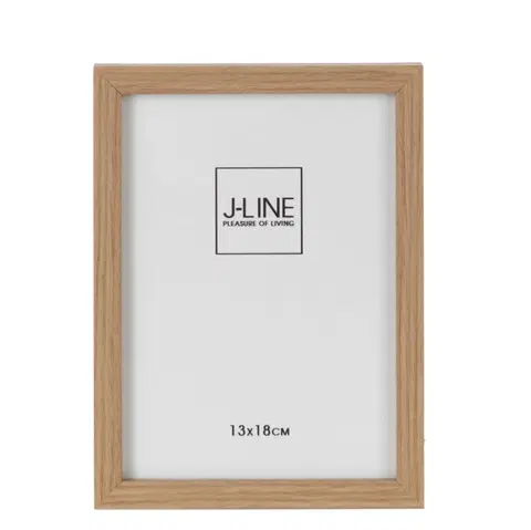 Klasické fotorámečky Hnědý dřevěný fotorámeček Ninna M - 15*1,5*20 cm / 13*18 cm J-Line by Jolipa 20161