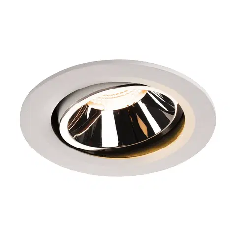 LED podhledová svítidla SLV BIG WHITE NUMINOS MOVE DL L vnitřní LED zápustné stropní svítidlo bílá/chrom 2700 K 40° otočné a výkyvné 1003642