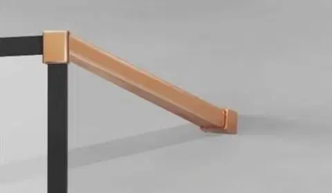 Sprchové kouty MEXEN KIOTO sprchová rozpěra do WALK-IN stěny 8mm růžové zlato 800-01-60