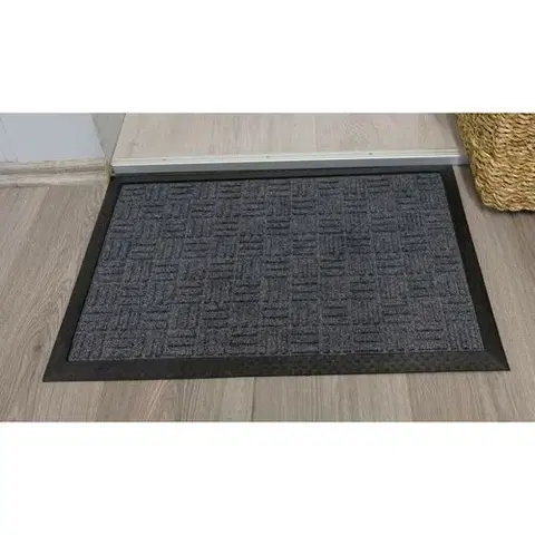 Koberce a koberečky Trade Concept Gumová rohožka šedá, 40 x 60 cm