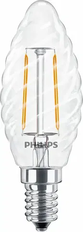 LED žárovky Philips CorePro LEDCandle ND 2-25W ST35 E14 827 CLEAR GLASS